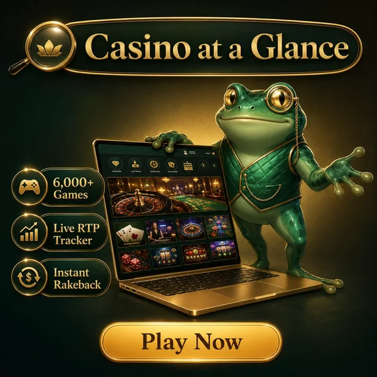 Frogyspin Casino lobby overview glows on laptop screen at a glance
